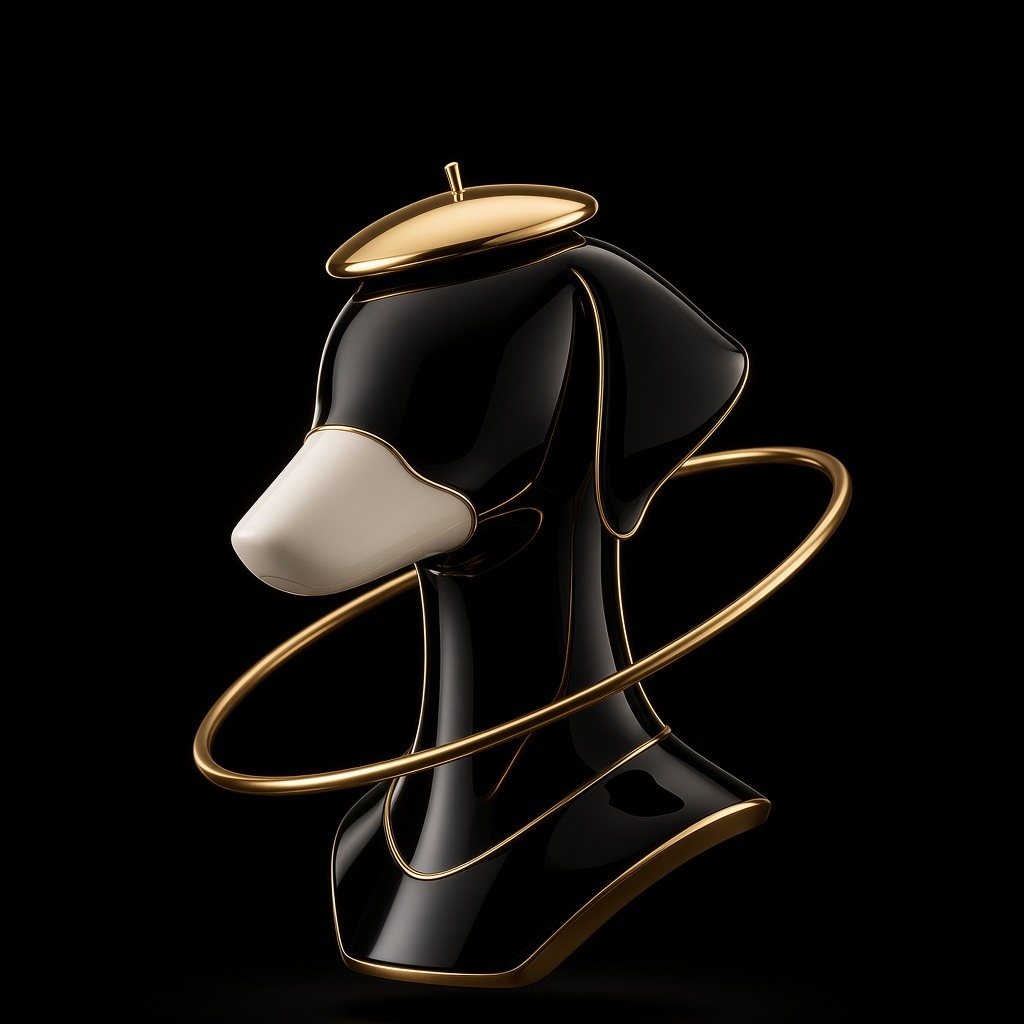 Hatted dog cult face 04
